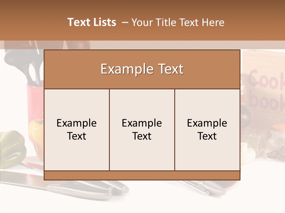 Isolated Spoon Culinary PowerPoint Template