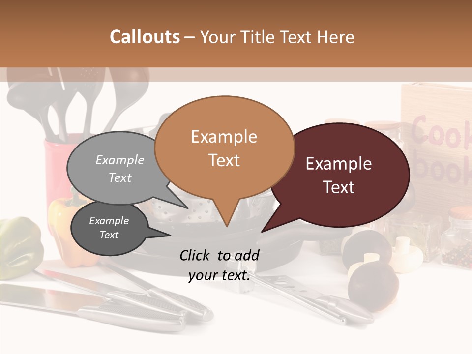 Isolated Spoon Culinary PowerPoint Template