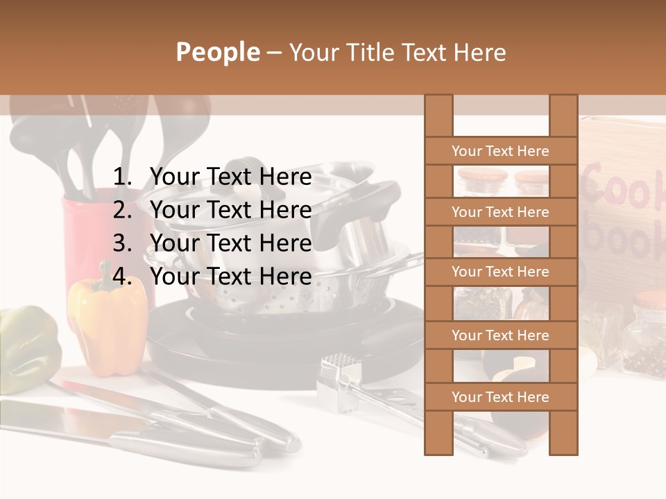 Isolated Spoon Culinary PowerPoint Template