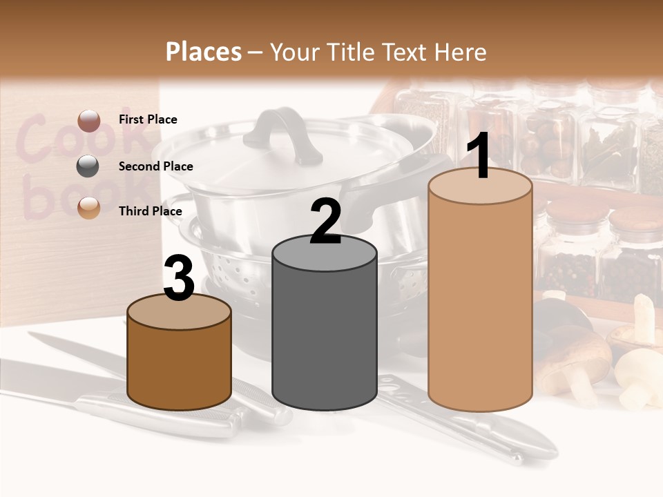Isolated Spoon Cookbook PowerPoint Template