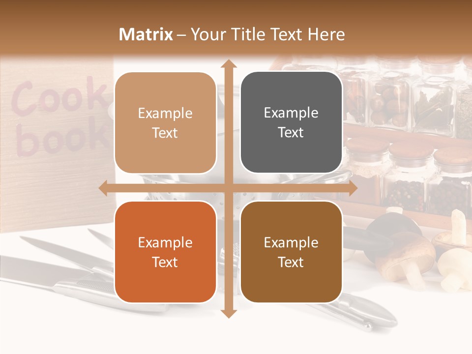 Isolated Spoon Cookbook PowerPoint Template