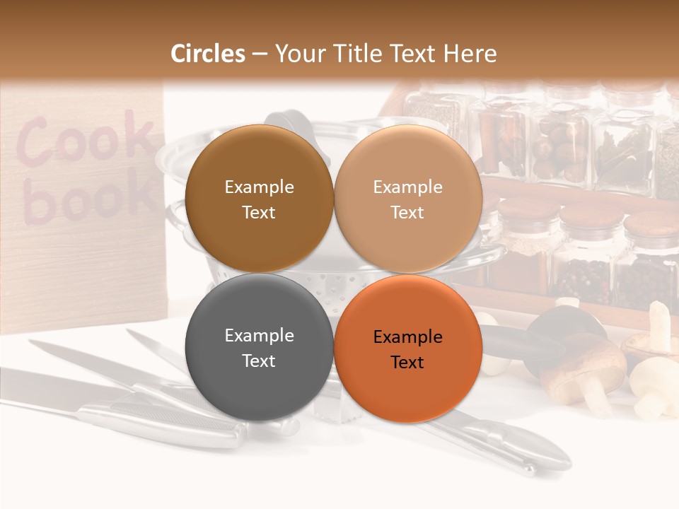 Isolated Spoon Cookbook PowerPoint Template