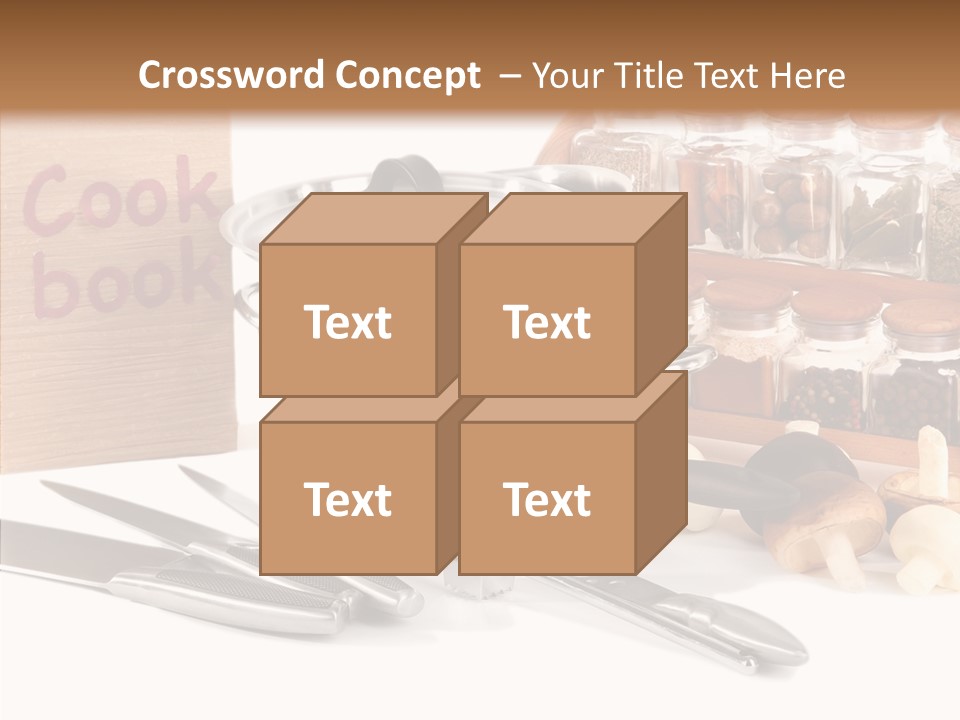 Isolated Spoon Cookbook PowerPoint Template