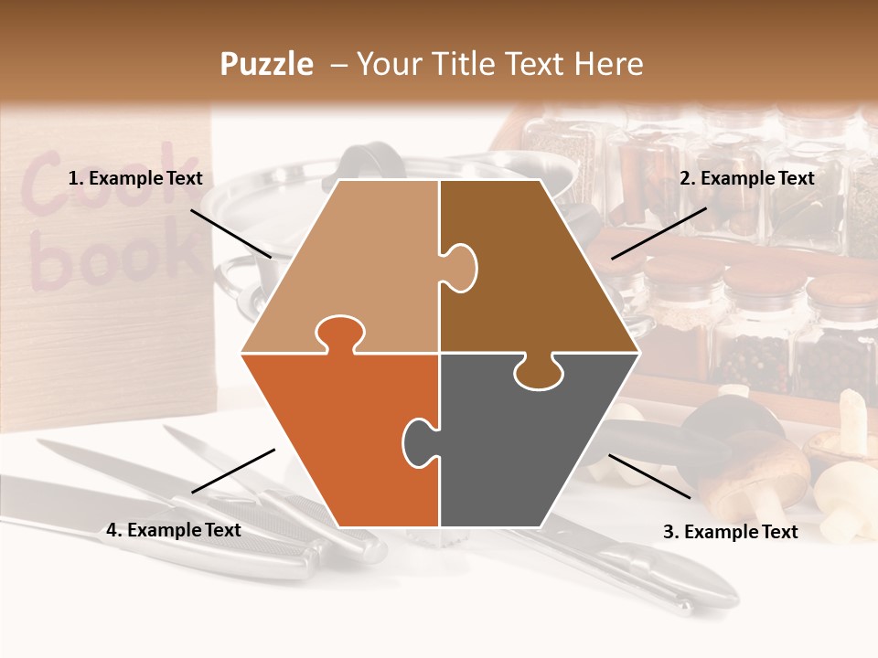 Isolated Spoon Cookbook PowerPoint Template