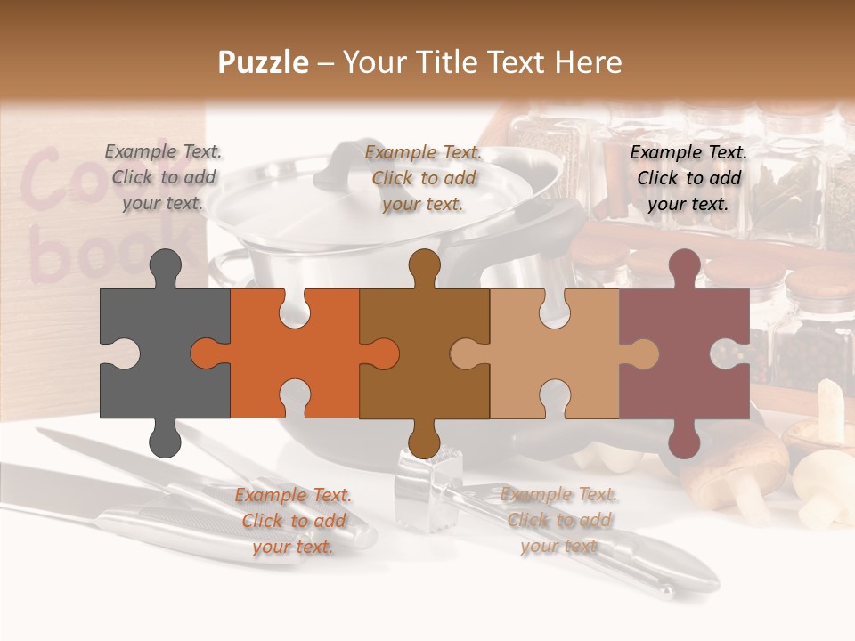 Isolated Spoon Cookbook PowerPoint Template