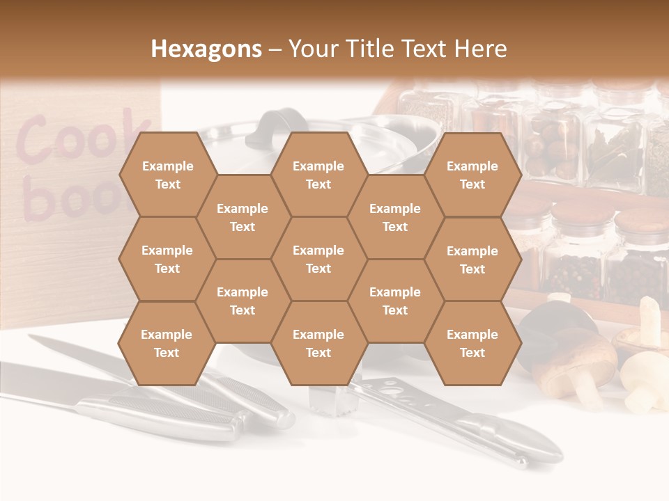 Isolated Spoon Cookbook PowerPoint Template