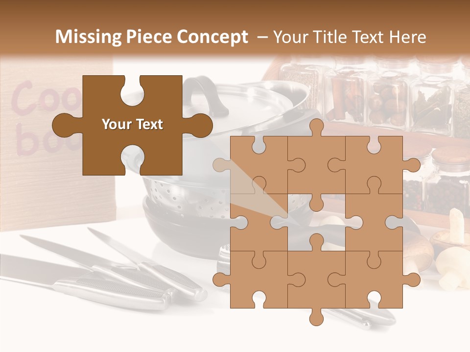 Isolated Spoon Cookbook PowerPoint Template