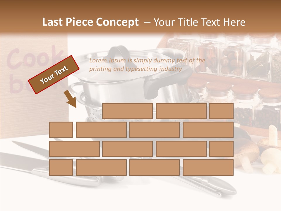 Isolated Spoon Cookbook PowerPoint Template