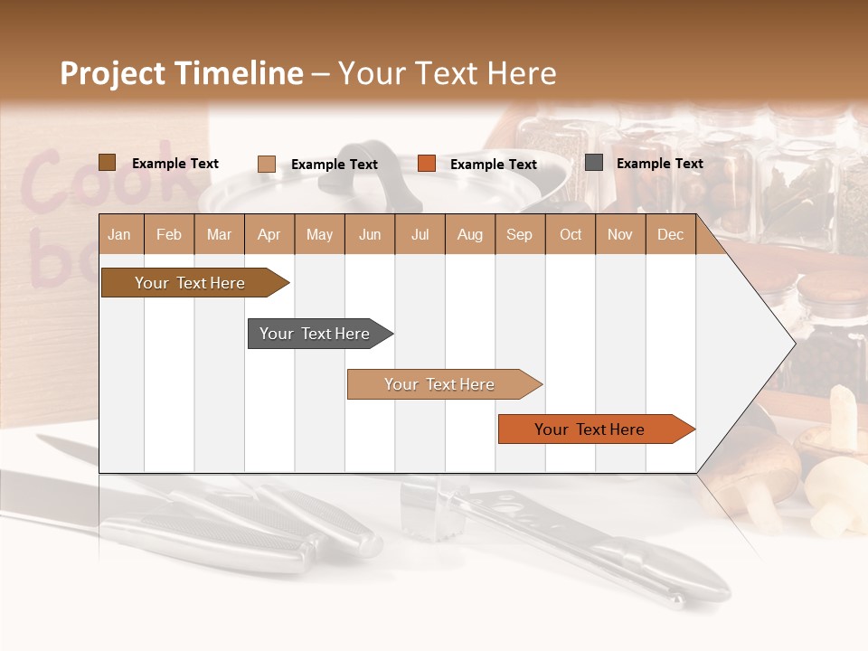 Isolated Spoon Cookbook PowerPoint Template