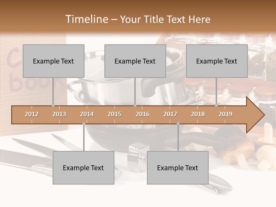 Isolated Spoon Cookbook PowerPoint Template