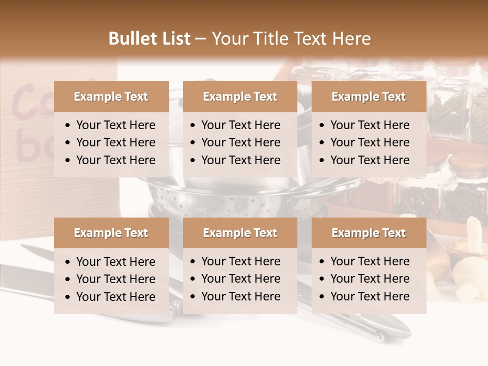 Isolated Spoon Cookbook PowerPoint Template