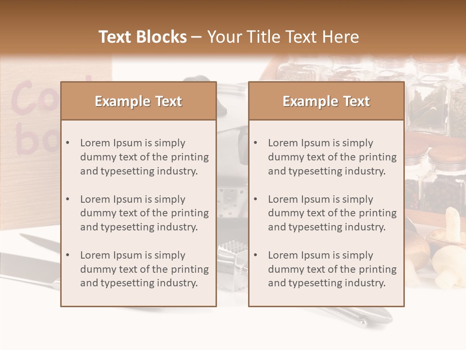 Isolated Spoon Cookbook PowerPoint Template