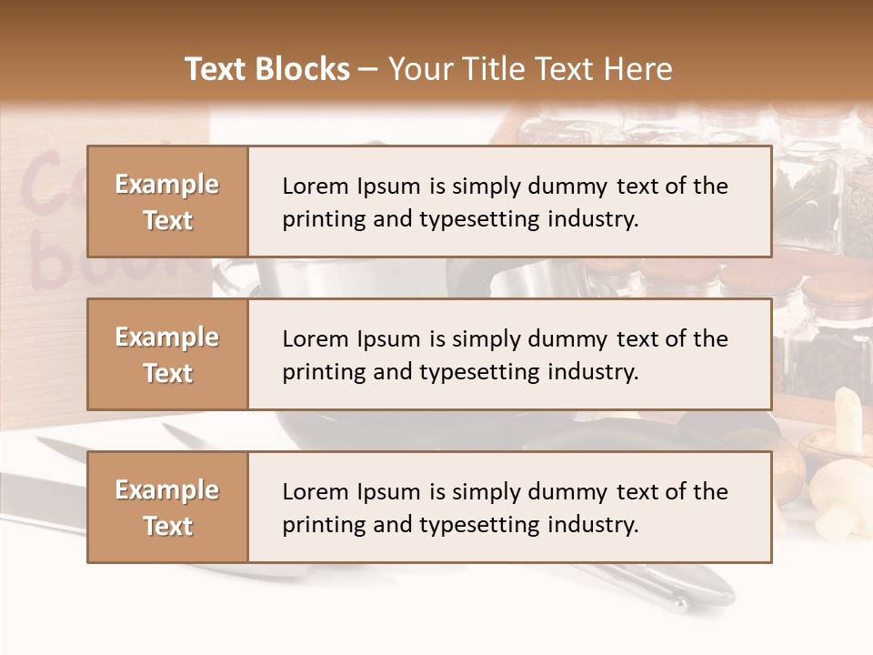Isolated Spoon Cookbook PowerPoint Template