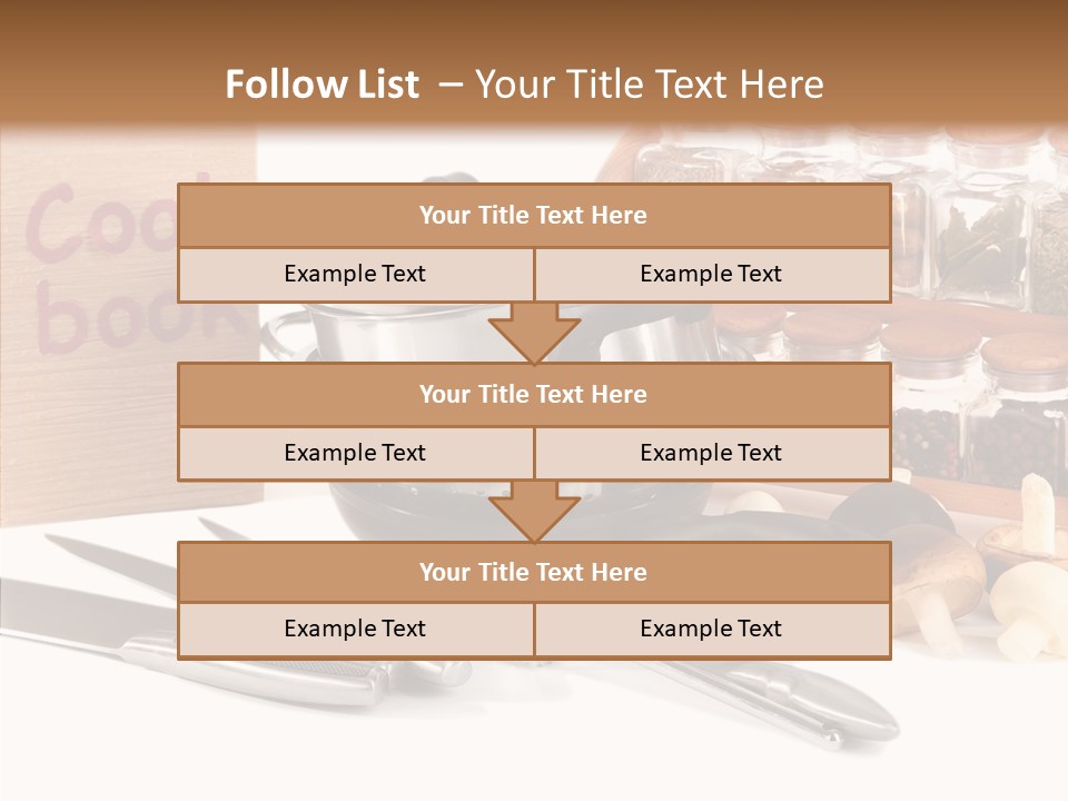 Isolated Spoon Cookbook PowerPoint Template