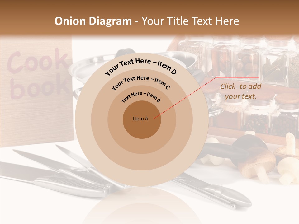 Isolated Spoon Cookbook PowerPoint Template