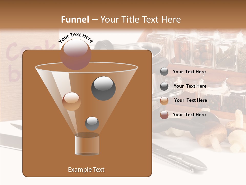 Isolated Spoon Cookbook PowerPoint Template