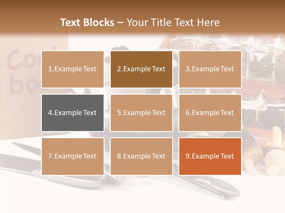 Isolated Spoon Cookbook PowerPoint Template