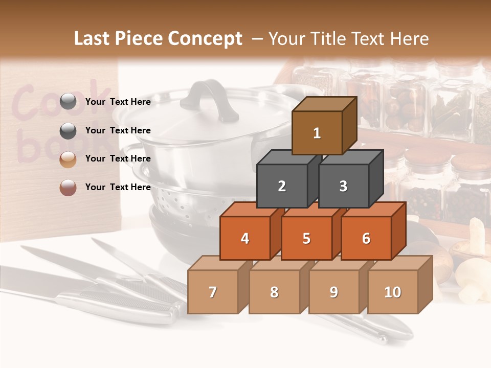 Isolated Spoon Cookbook PowerPoint Template