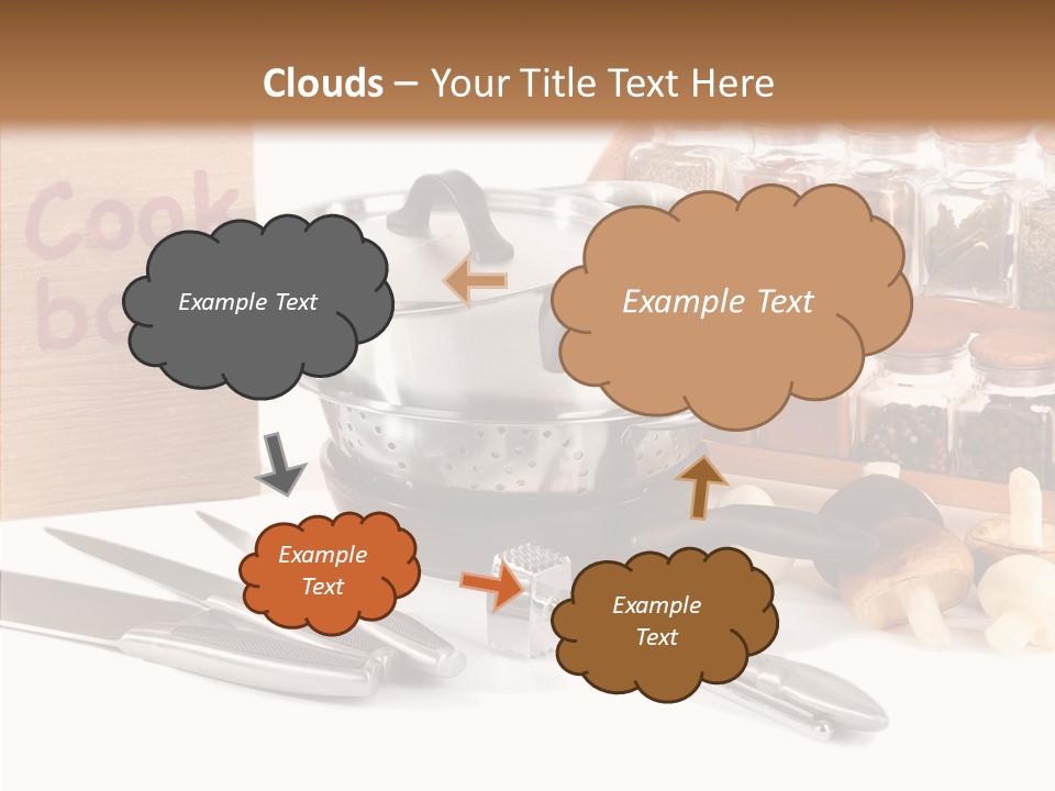 Isolated Spoon Cookbook PowerPoint Template