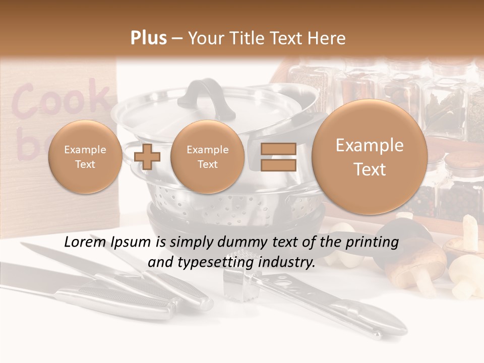 Isolated Spoon Cookbook PowerPoint Template