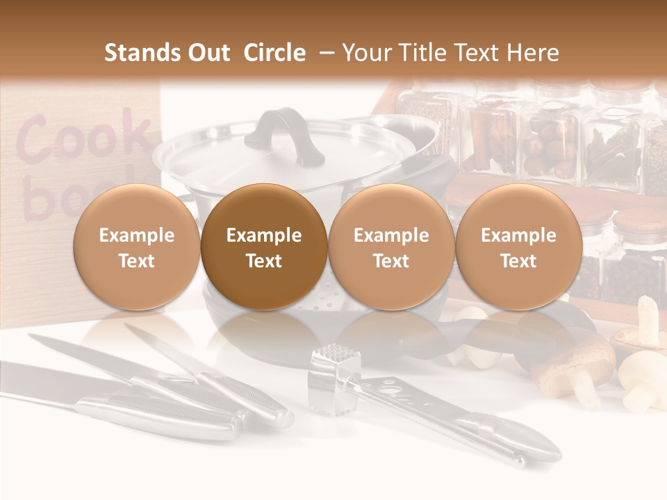 Isolated Spoon Cookbook PowerPoint Template