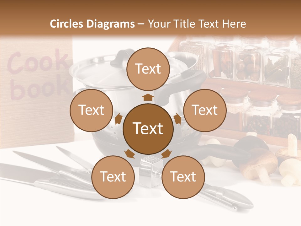 Isolated Spoon Cookbook PowerPoint Template