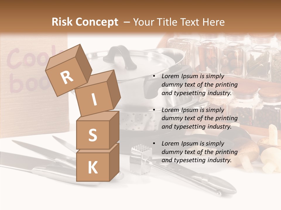 Isolated Spoon Cookbook PowerPoint Template