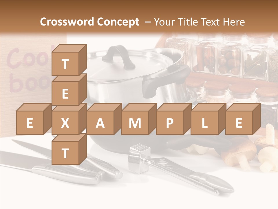 Isolated Spoon Cookbook PowerPoint Template