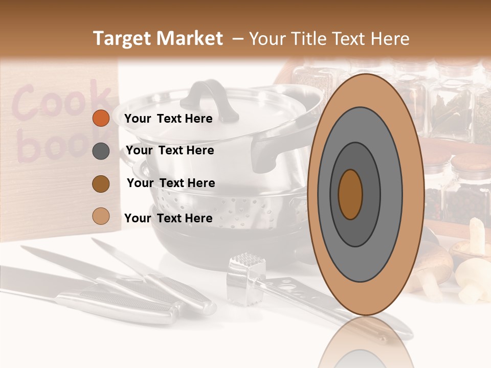 Isolated Spoon Cookbook PowerPoint Template