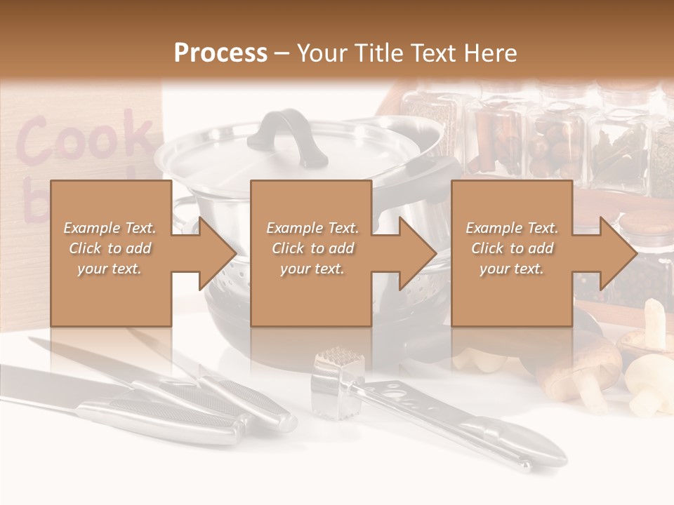 Isolated Spoon Cookbook PowerPoint Template