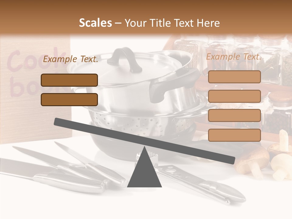 Isolated Spoon Cookbook PowerPoint Template