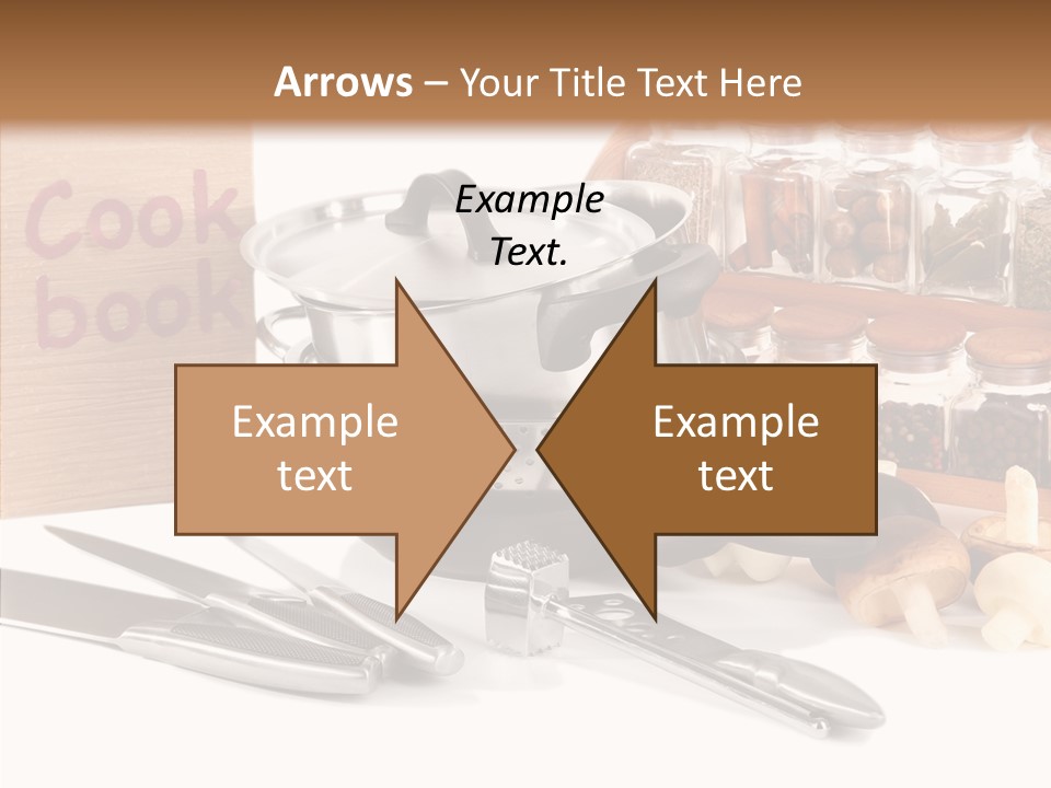 Isolated Spoon Cookbook PowerPoint Template