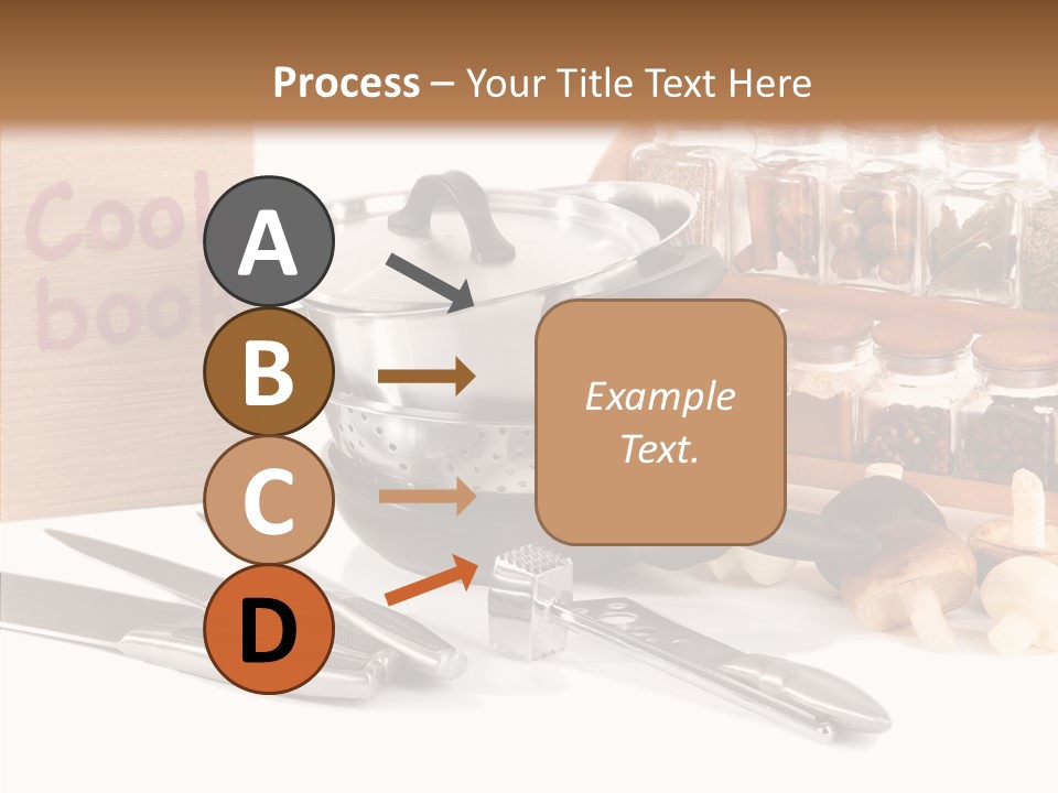 Isolated Spoon Cookbook PowerPoint Template