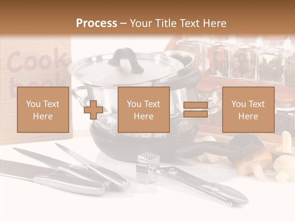 Isolated Spoon Cookbook PowerPoint Template