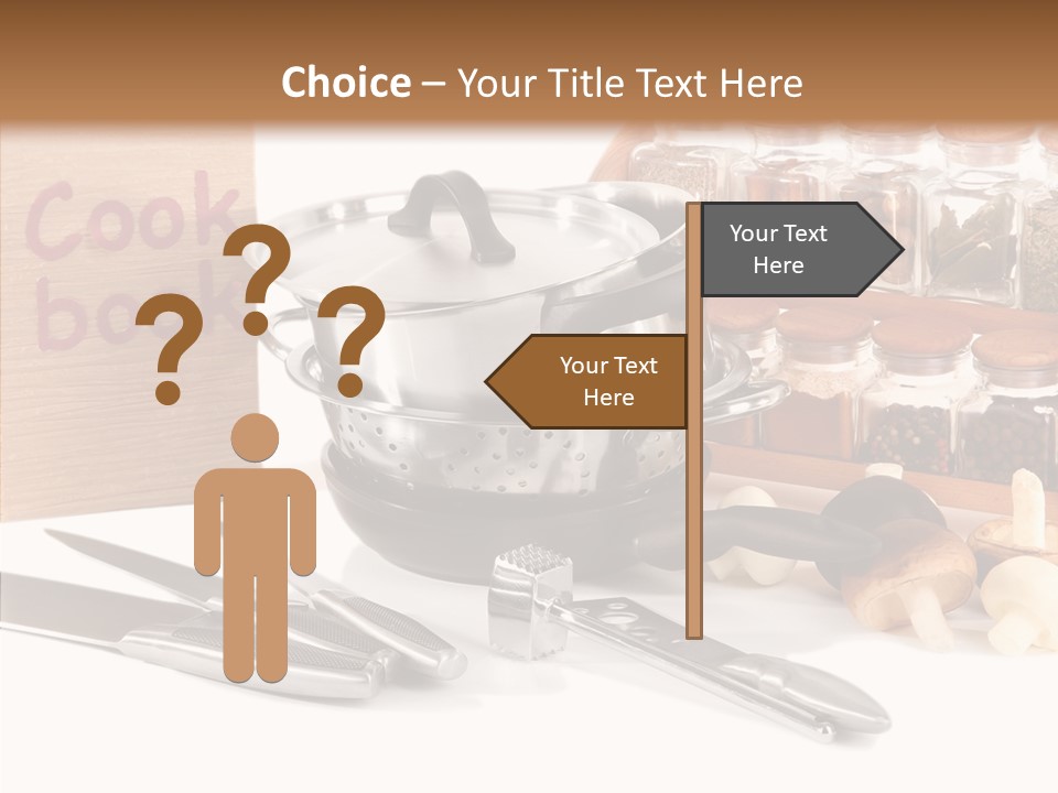Isolated Spoon Cookbook PowerPoint Template