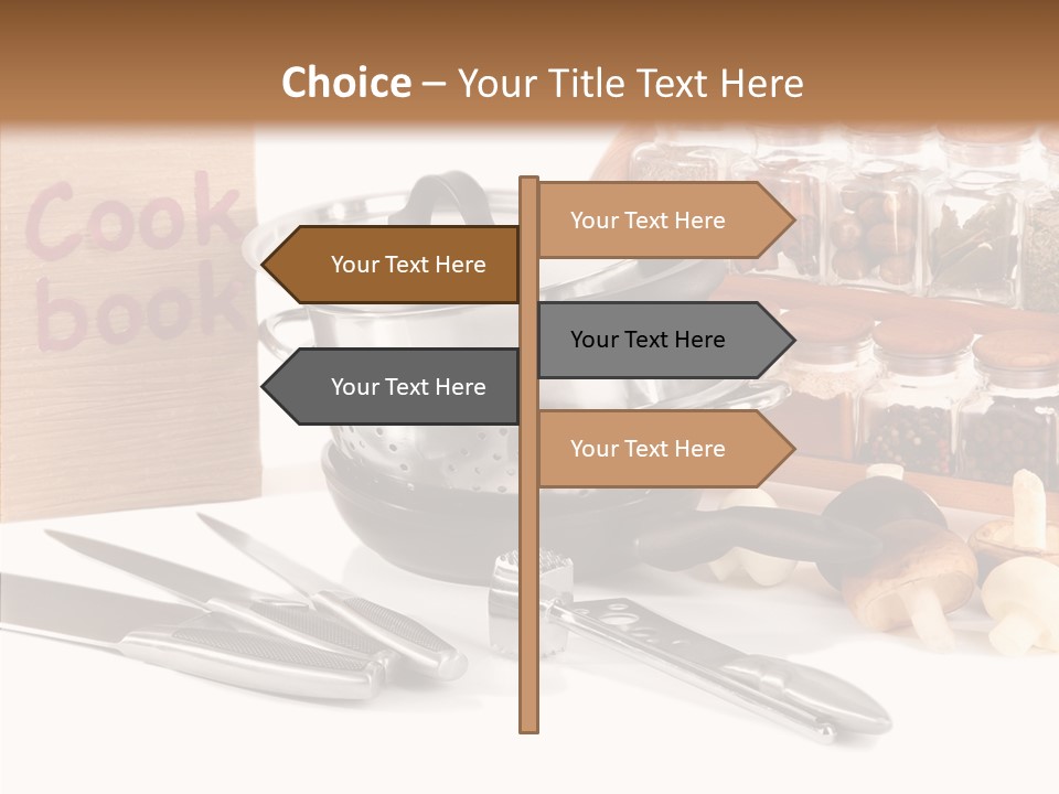 Isolated Spoon Cookbook PowerPoint Template
