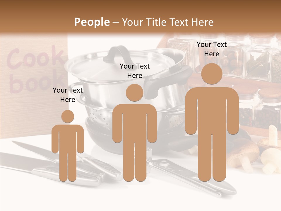 Isolated Spoon Cookbook PowerPoint Template