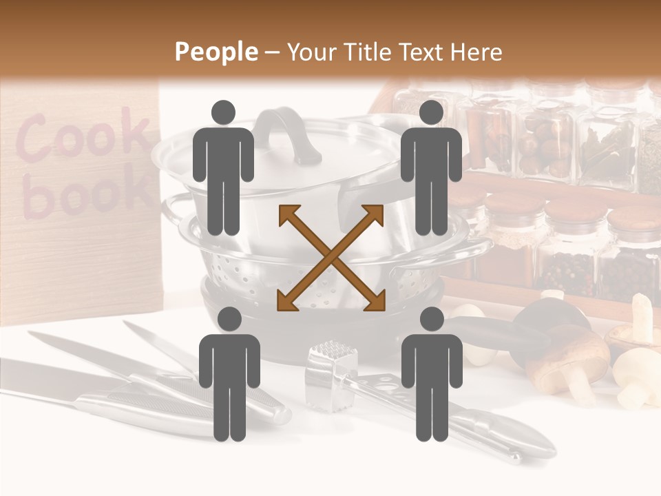 Isolated Spoon Cookbook PowerPoint Template