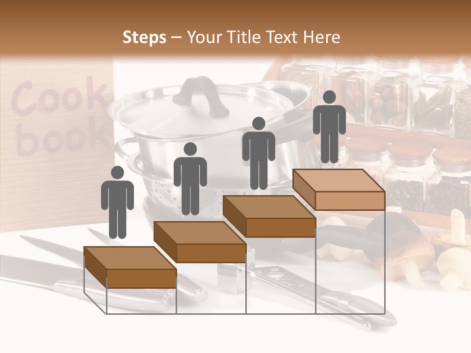 Isolated Spoon Cookbook PowerPoint Template