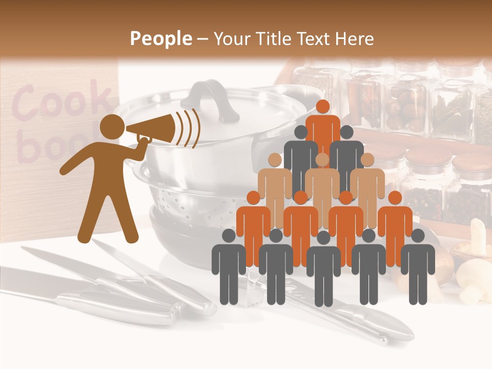 Isolated Spoon Cookbook PowerPoint Template