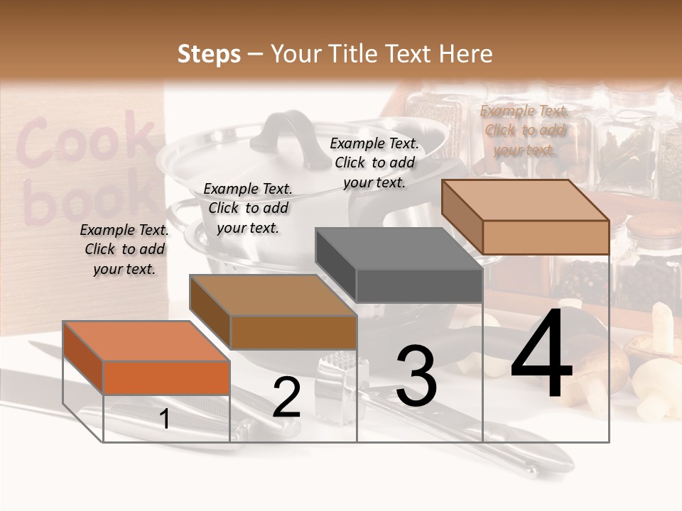 Isolated Spoon Cookbook PowerPoint Template