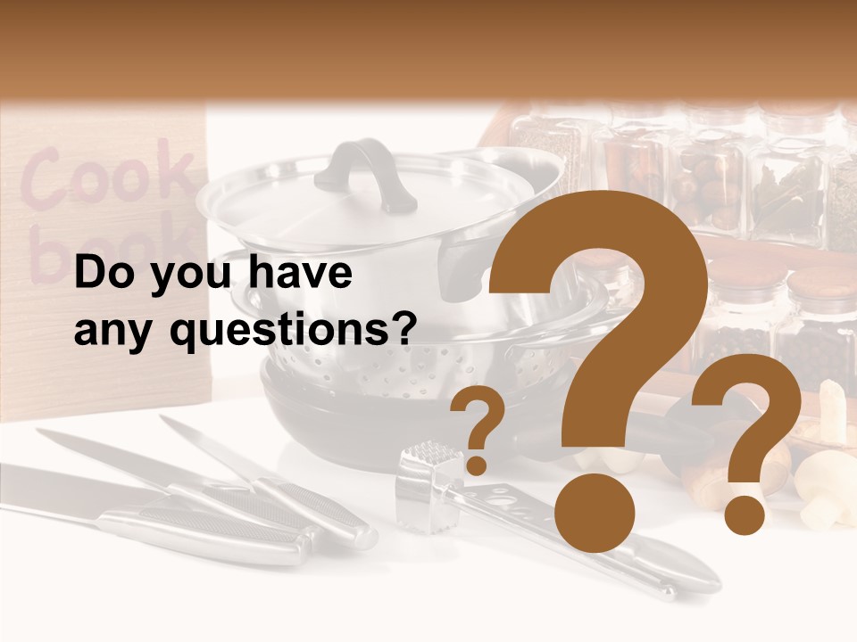 Isolated Spoon Cookbook PowerPoint Template