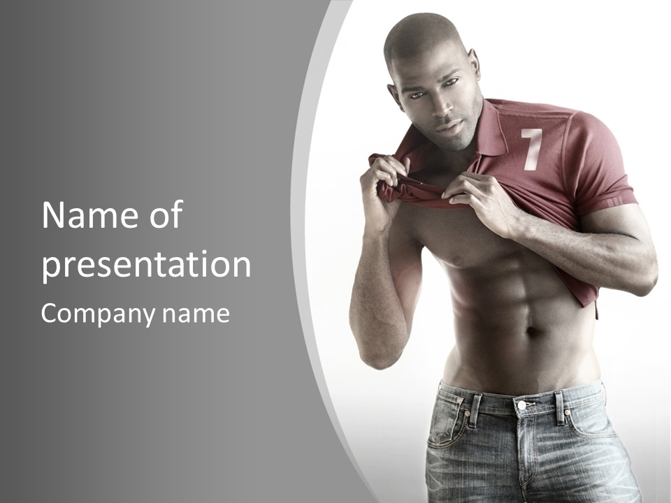 Sexy Male Man PowerPoint Template