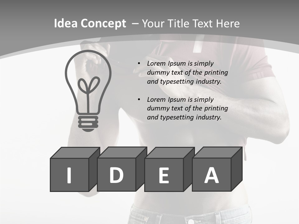 Sexy Male Man PowerPoint Template