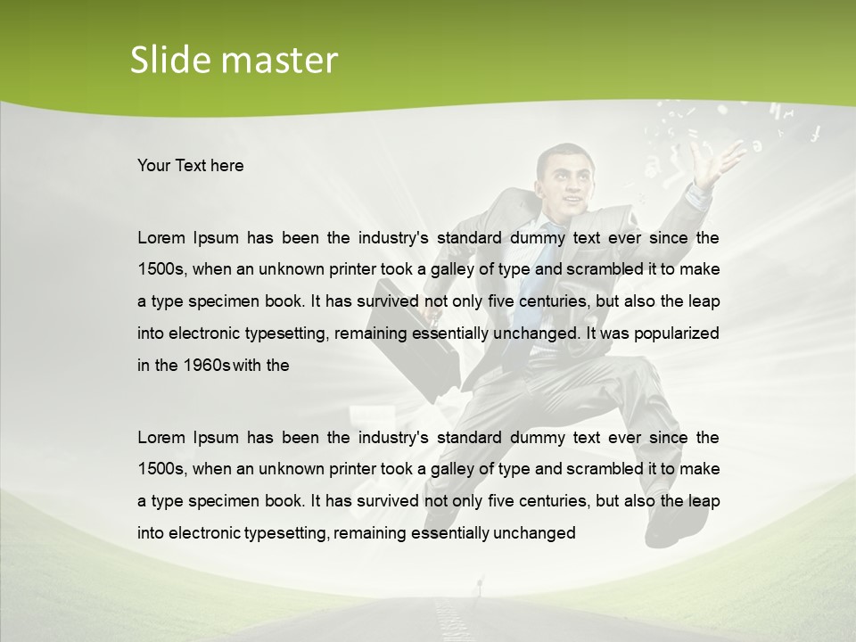 Country Businessman Forward PowerPoint Template