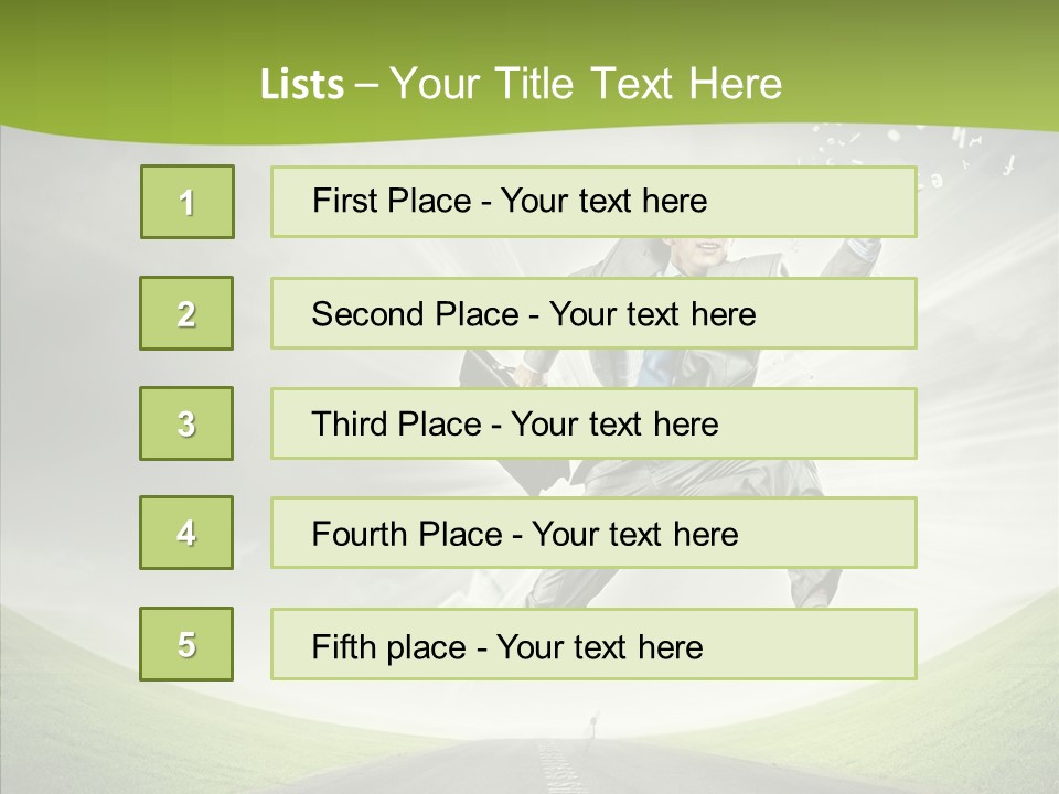 Country Businessman Forward PowerPoint Template