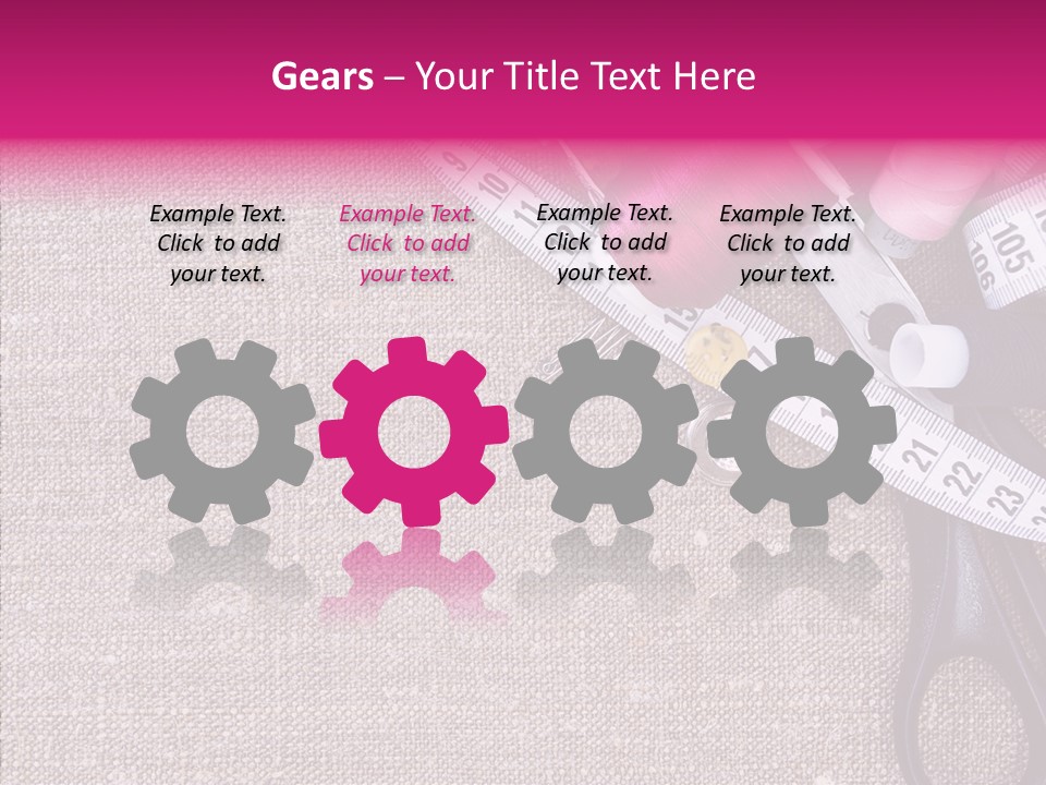 Orange Reel Pile PowerPoint Template