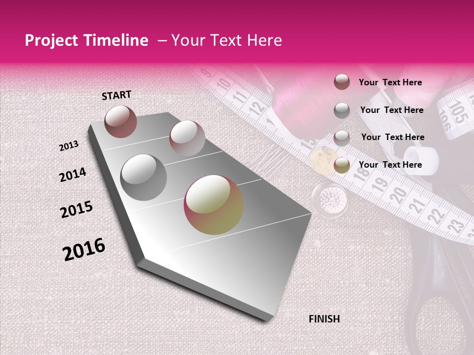 Orange Reel Pile PowerPoint Template