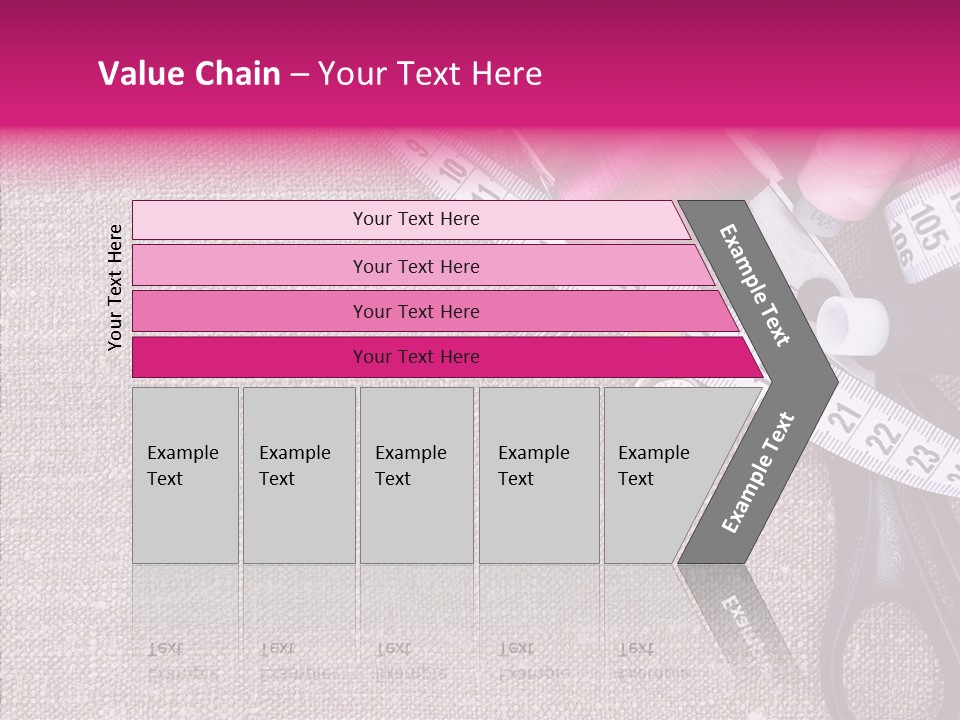 Orange Reel Pile PowerPoint Template