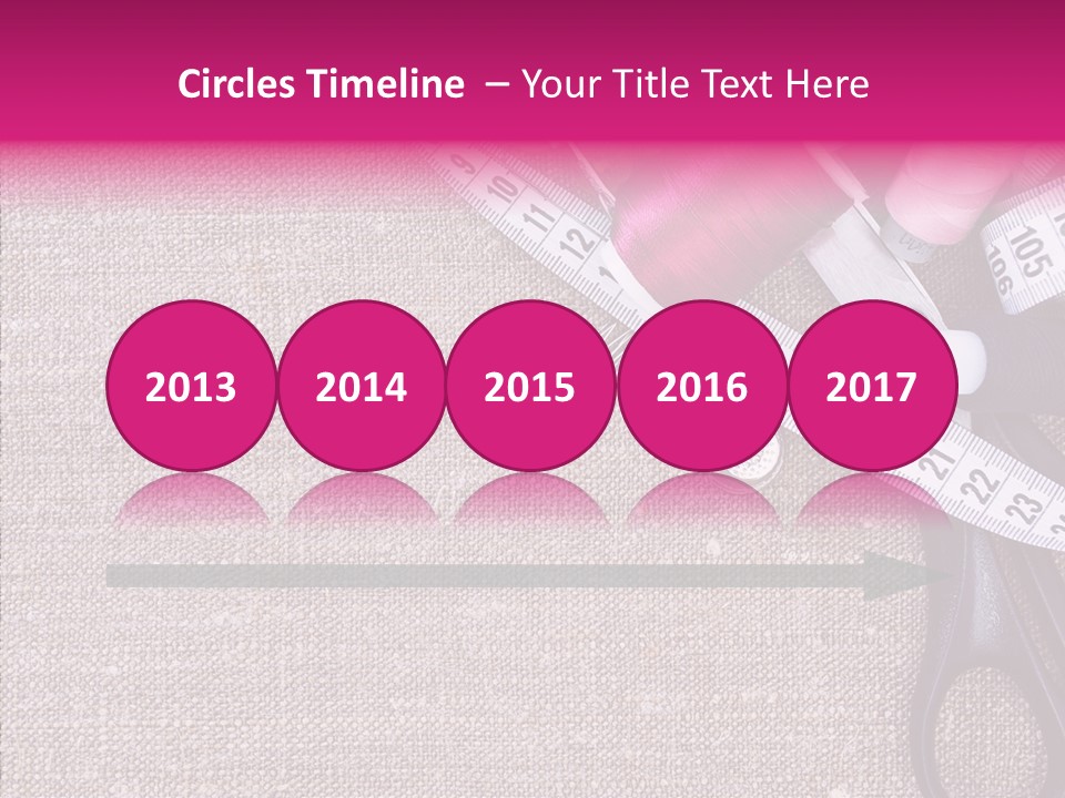 Orange Reel Pile PowerPoint Template